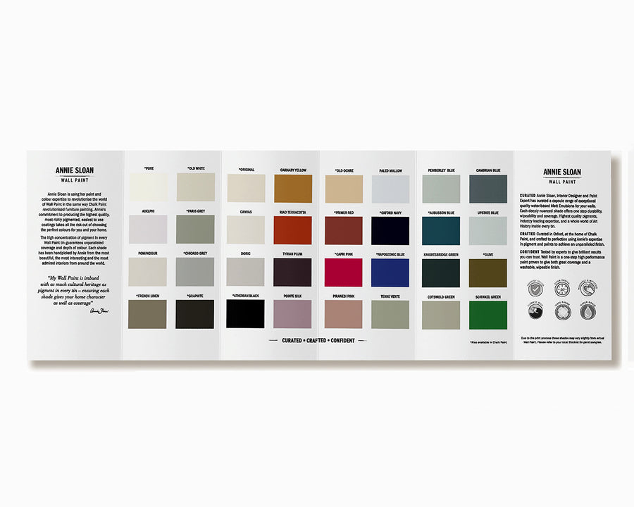 The Wall Paint Colour Card