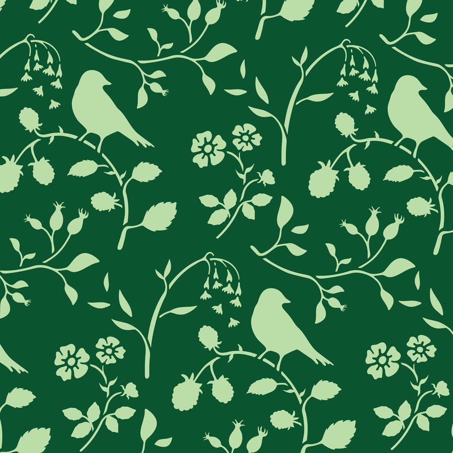 Countryside Bird is a simple, classical, pastoral tribute to the glorious English hedgerow. It follows in a tradition of bucolic countryside motifs such as toile, William Morris fabrics, and Francois Boucher’s tapestries. Use for a classical, farmhouse or romantic effect. Different elements of the design can be repeated around a room for a cohesive look.