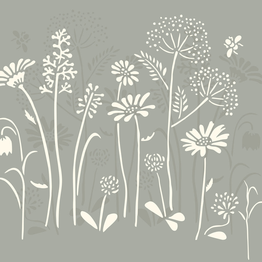 This is a thoroughly versatile design in the grand tradition of botanical and floral stencils. It can be adapted to suit traditional, modern or retro Interiors depending on whether you use neutrals, brights, or strong pastel colours to render the design. Follow from walls to furniture to create a witty wildflower border.