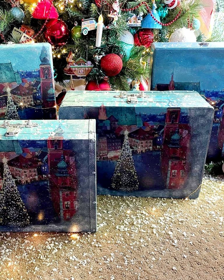 Mint Christmas decoupage paper