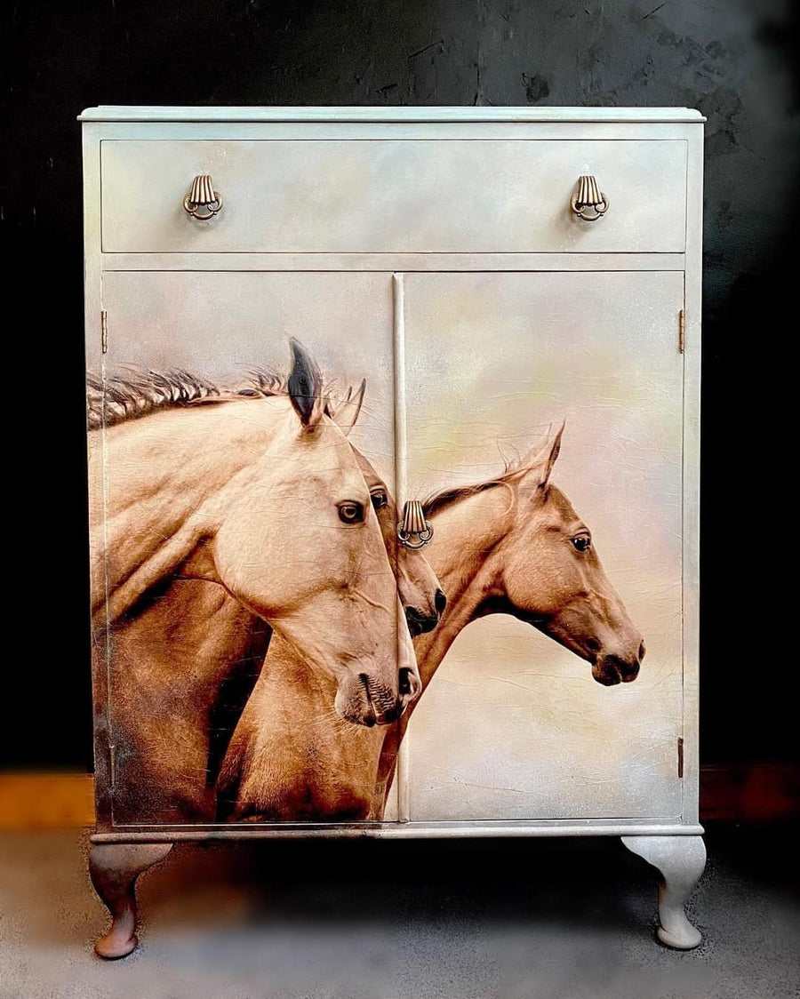 Mint by Michelle Sepia Horses Decoupage Paper