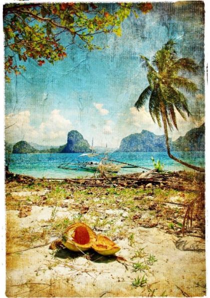 Mint by Michelle Tropical Beach Decoupage Paper