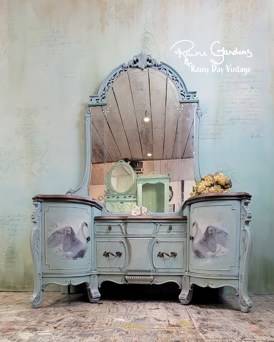White Swan decoupage paper